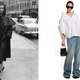 Left: A Balenciaga look from 1955, Right: Balenciaga in 2022.